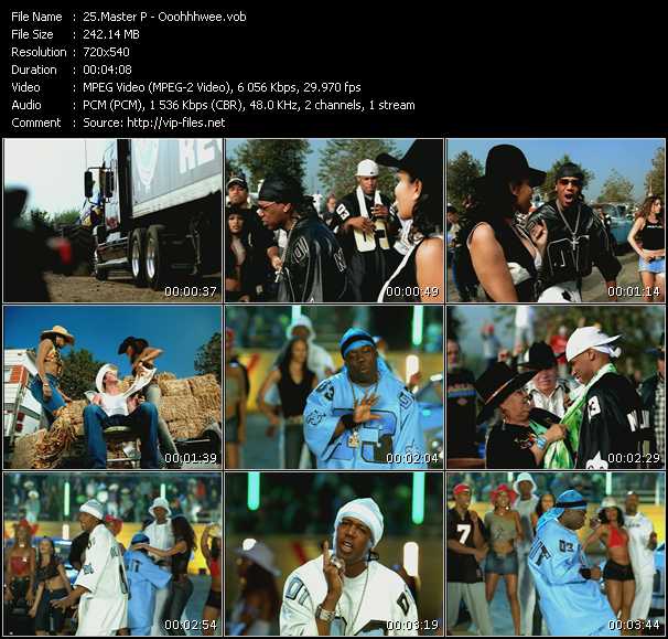 Master P video ”Ooohhhwee” from dvd ”Canada Hot Video February 2002”