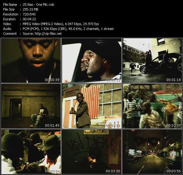 Nas video ”One Mic” from dvd ”Canada Hot Video April 2002”