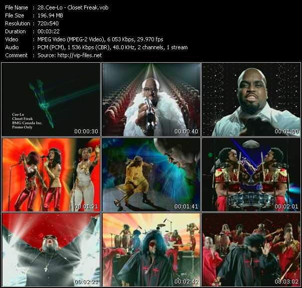 Cee Lo Green video ”Closet Freak” from dvd ”Canada Hot Video April 2002”