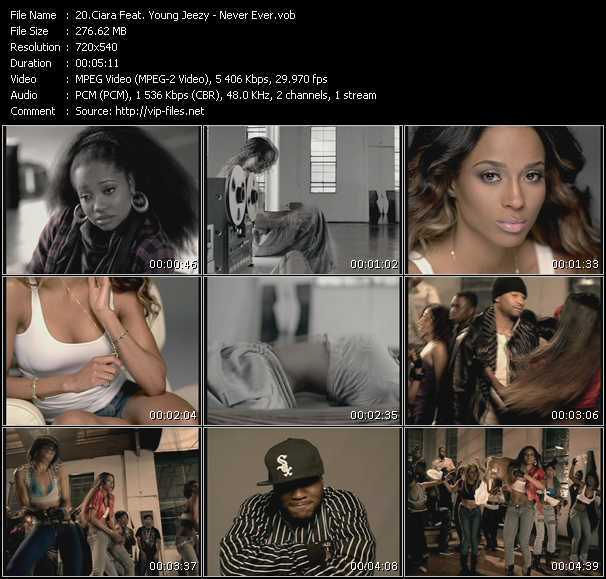 Ciara Feat. Young Jeezy video ”Never Ever” from dvd ”Hot Video April 2009”