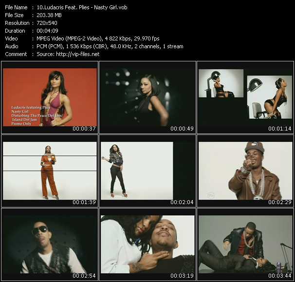 Ludacris Feat. Plies video ”Nasty Girl” from dvd ”Express Video March 2009 Week 2”