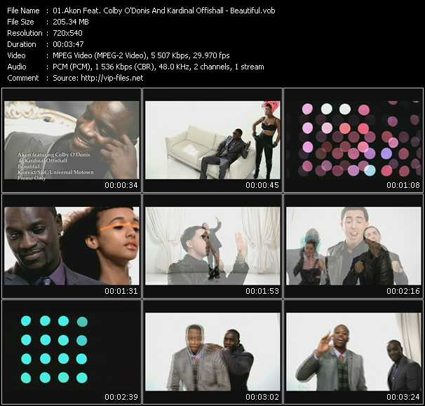Akon Feat. Colby O'Donis And Kardinal Offishall video ”Beautiful” from dvd ”Express Video March 2009 Week 3”