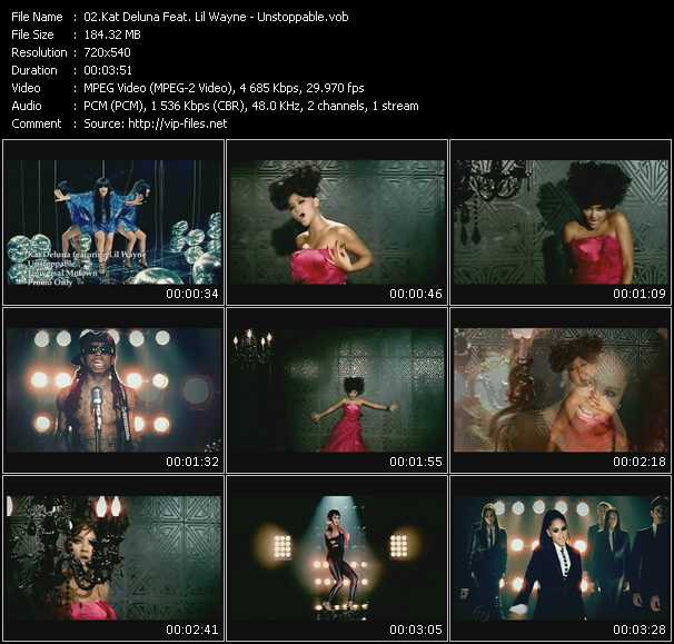 Kat DeLuna Feat. Lil' Wayne video ”Unstoppable” from dvd ”Express Video March 2009 Week 5”