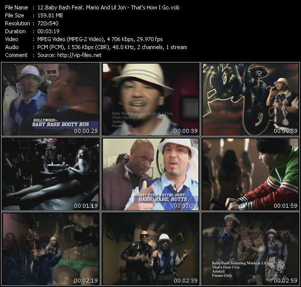 Baby Bash Feat. Mario And Lil' Jon video ”That's How I Go” from dvd ”Express Video March 2009 Week 5”