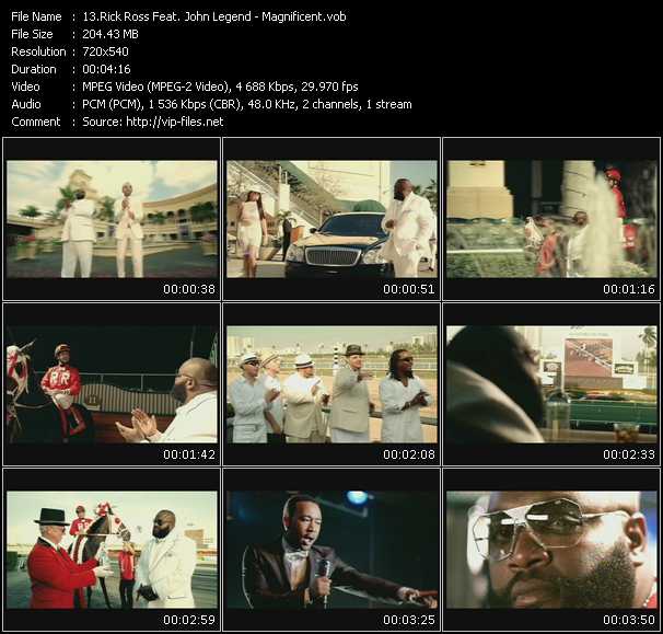 Rick Ross Feat. John Legend video ”Magnificent” from dvd ”Express Video March 2009 Week 5”