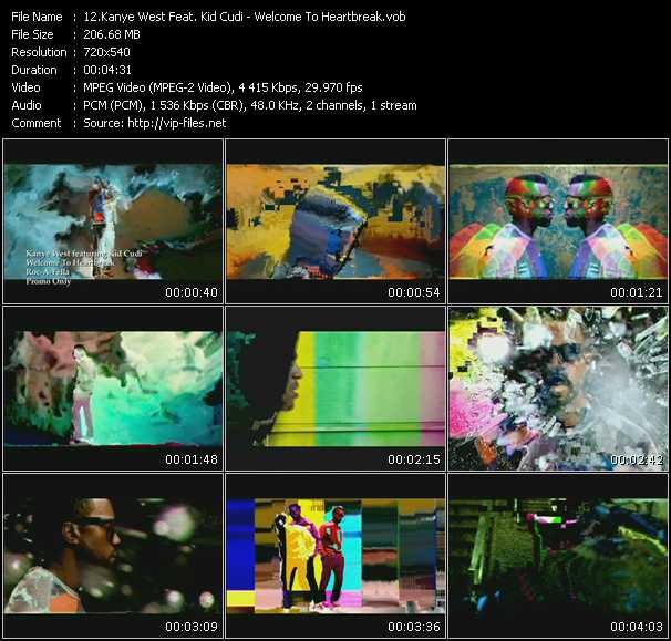 Kanye West Feat. Kid Cudi video ”Welcome To Heartbreak” from dvd ”Express Video April 2009 Week 1”