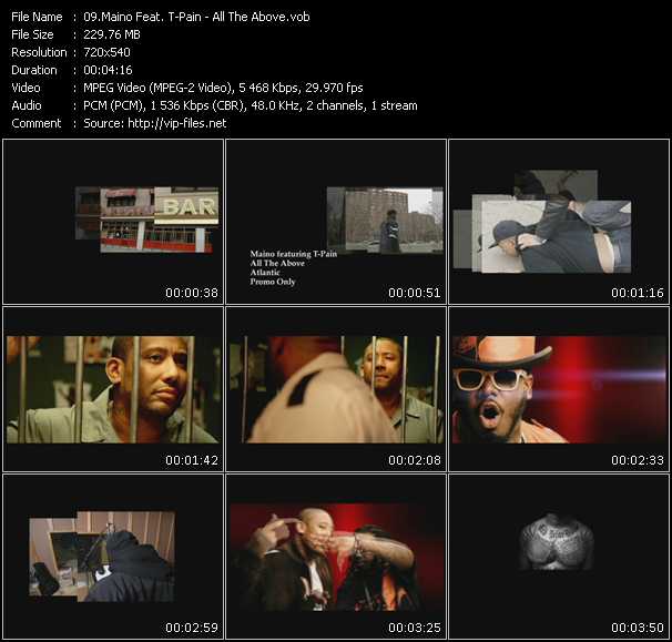 Maino Feat. T-Pain video ”All The Above” from dvd ”Express Video April 2009 Week 4”