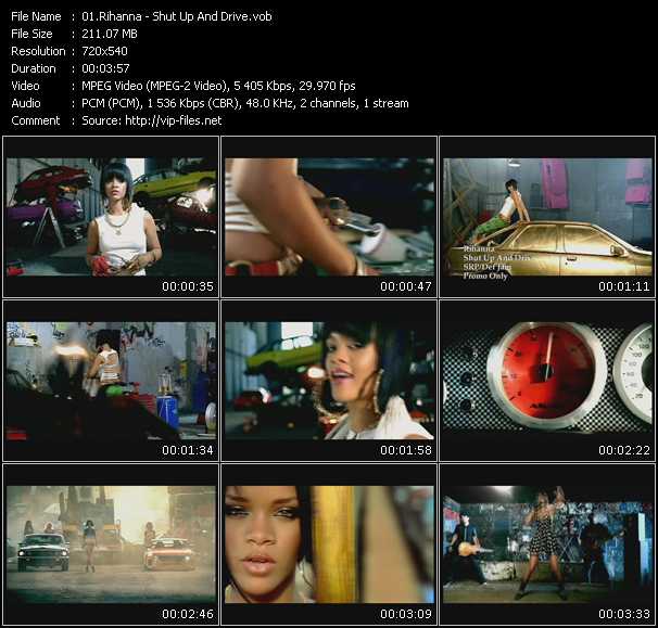 Rihanna video ”Shut Up And Drive” from dvd ”Express Video July 2007 Week 4”