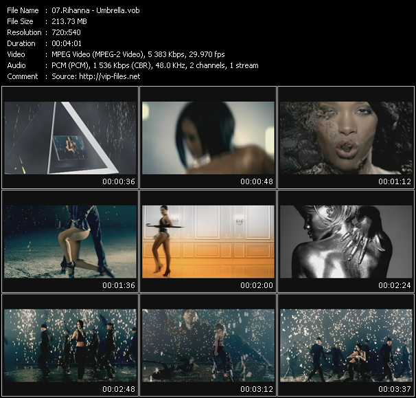 Rihanna video ”Umbrella (Seamus Haji And Paul Emanuel Club Remix)” from dvd ”Express Video July 2007 Week 4”