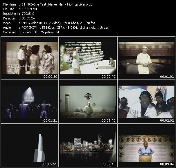 Krs-One Feat. Marley Marl video ”Hip Hop Lives” from dvd ”Express Video August 2007 Week 1”