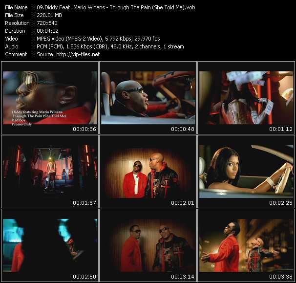 P. Diddy (Puff Daddy) Feat. Mario Winans video ”Through The Pain (She Told Me)” from dvd ”Express Video August 2007 Week 2”
