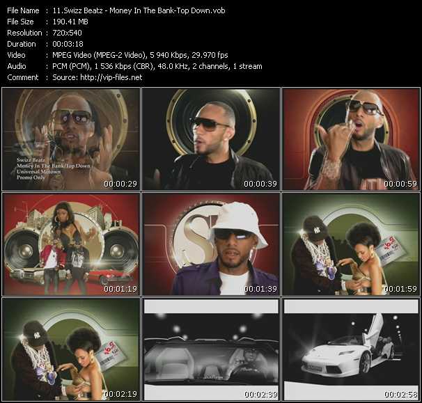 Swizz Beatz video ”Money In The Bank-Top Down” from dvd ”Express Video August 2007 Week 3”