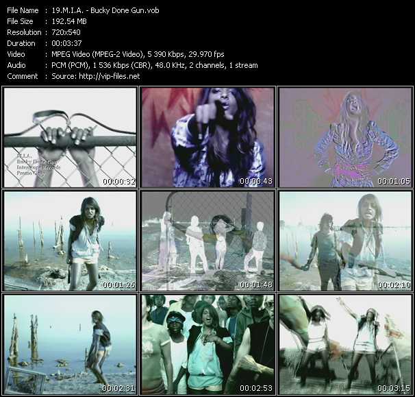 M.I.A. video ”Bucky Done Gun” from dvd ”Canada Hot Video March 2006”