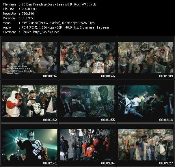 Dem Franchize Boyz video ”Lean Wit It, Rock Wit It” from dvd ”Canada Hot Video March 2006”