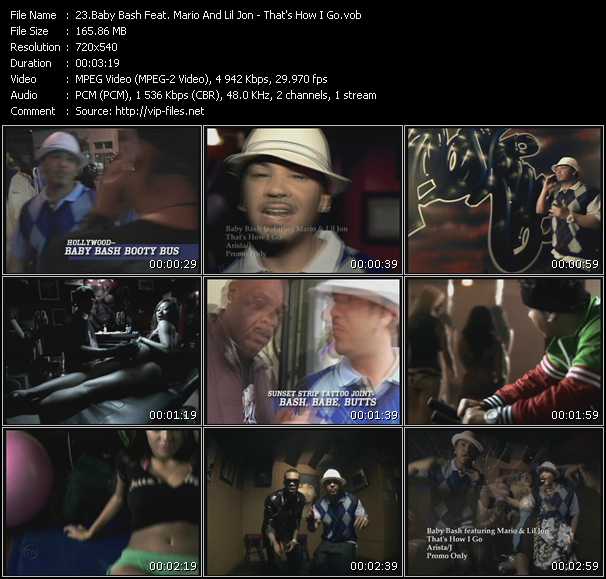 Baby Bash Feat. Mario And Lil' Jon video ”That's How I Go” from dvd ”Hot Video May 2009”