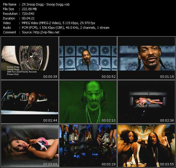 Snoop Dogg video ”Snoop Dogg” from dvd ”Hot Video December 2000”