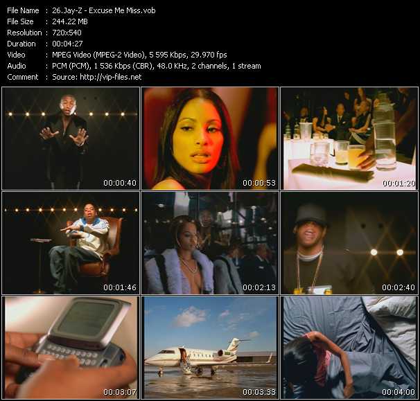 Jay-Z video ”Excuse Me Miss” from dvd ”Canada Hot Video May 2003”