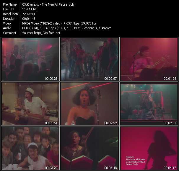 Klymaxx video ”The Men All Pause” from dvd ”Old Skool Vol.3”