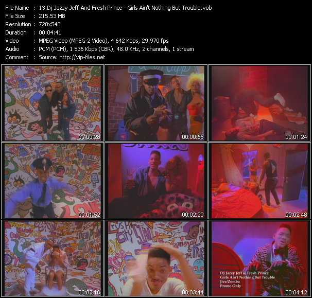 Dj Jazzy Jeff And The Fresh Prince video ”Girls Ain't Nothing But Trouble” from dvd ”Old Skool Vol.3”