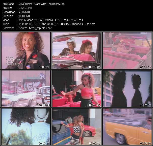 L'Trimm video ”Cars With The Boom” from dvd ”Old Skool Vol.3”