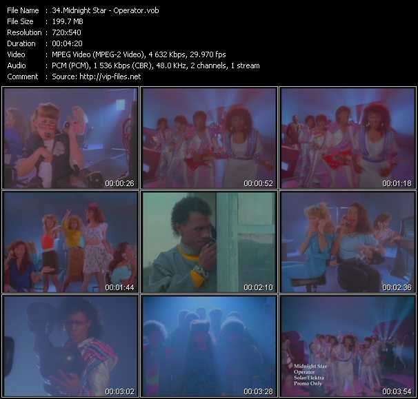 Midnight Star video ”Operator” from dvd ”Old Skool Vol.3”