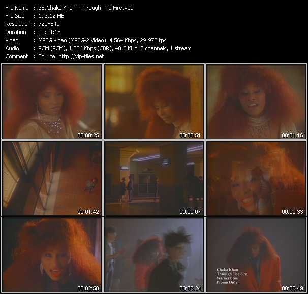 Chaka Khan video ”Through The Fire” from dvd ”Old Skool Vol.4”
