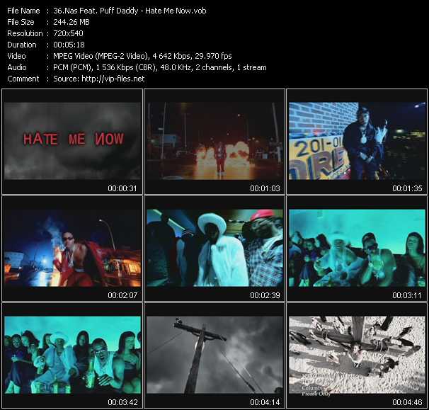 Nas Feat. Puff Daddy (P. Diddy) video ”Hate Me Now” from dvd ”Old Skool Vol.4”