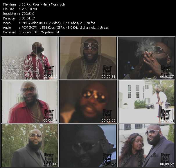Rick Ross video ”Mafia Music” from dvd ”Urban Video March 2009”