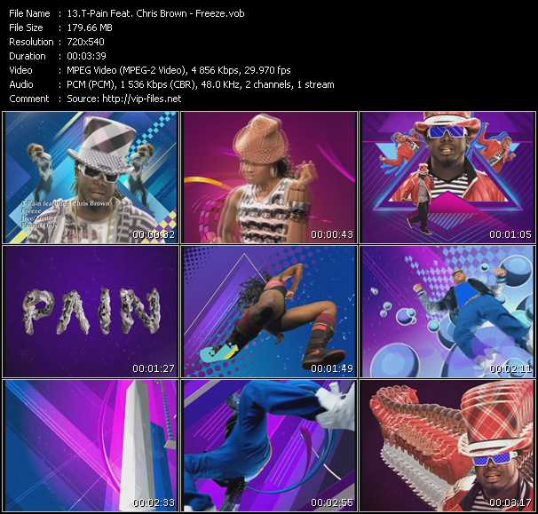 T-Pain Feat. Chris Brown video ”Freeze” from dvd ”Urban Video March 2009”
