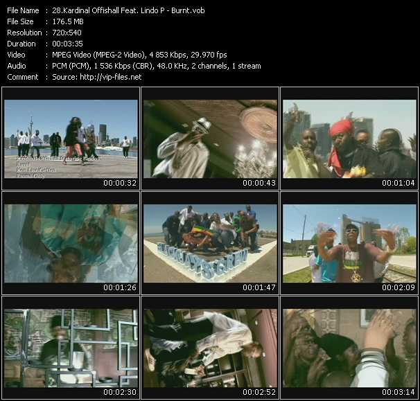 Kardinal Offishall Feat. Lindo P video ”Burnt” from dvd ”Urban Video March 2009”