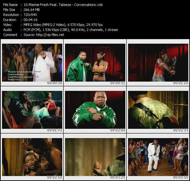 Mannie Fresh Feat. Tateeze video ”Conversations” from dvd ”Urban Video April 2005”