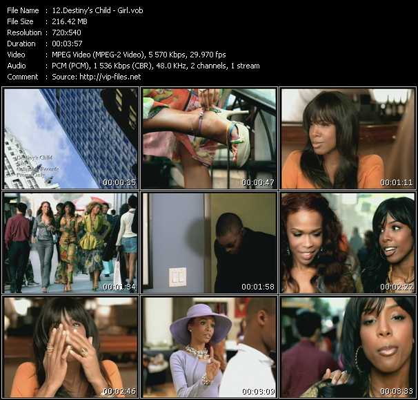 Destiny's Child video ”Girl” from dvd ”Urban Video April 2005”