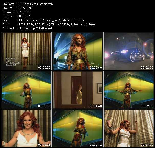 Faith Evans video ”Again” from dvd ”Urban Video April 2005”