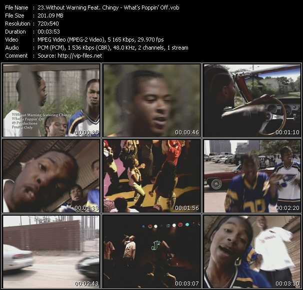 Without Warning Feat. Chingy video ”What's Poppin' Off” from dvd ”Urban Video April 2005”