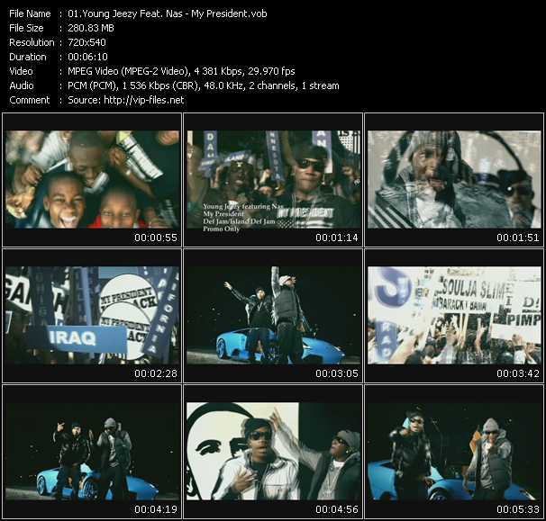 Young Jeezy Feat. Nas video ”My President” from dvd ”Urban Video April 2009”