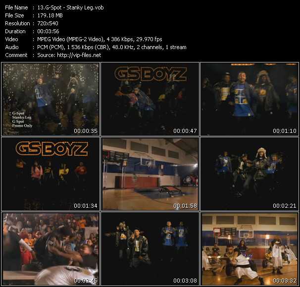 GS Boyz (G-Spot Boyz) video ”Stanky Legg” from dvd ”Urban Video April 2009”