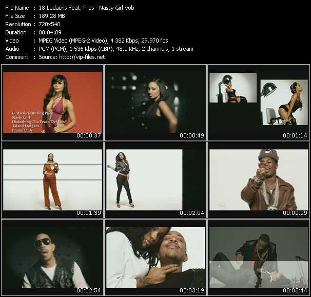 Ludacris Feat. Plies video ”Nasty Girl” from dvd ”Urban Video April 2009”