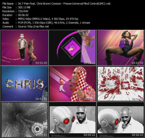 T-Pain Feat. Chris Brown - Common video ”Freeze - Universal Mind Control (UMC)” from dvd ”Urban Video April 2009”