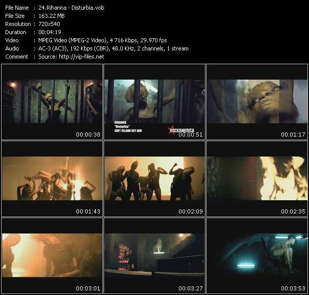 Rihanna video ”Disturbia” from dvd ”Rock America Mainstream August 2008”