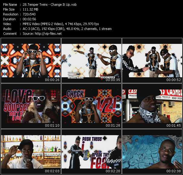 Temper Twins video ”Change It Up” from dvd ”Rock America Urban March 2009”