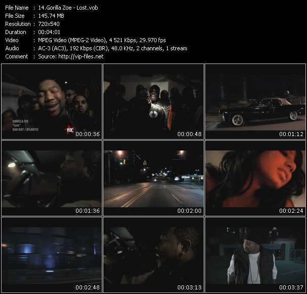 Gorilla Zoe video ”Lost” from dvd ”Rock America Urban April 2009”