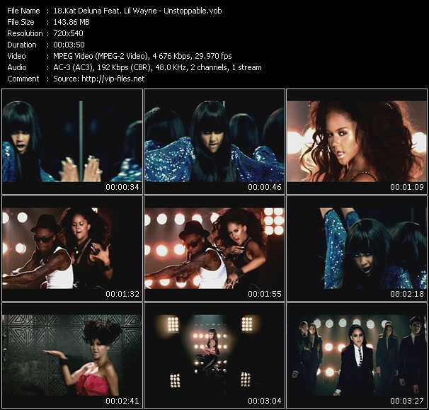Kat DeLuna Feat. Lil' Wayne video ”Unstoppable” from dvd ”Rock America Urban April 2009”