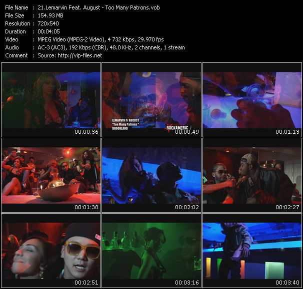 Lemarvin Feat. August video ”Too Many Patrons” from dvd ”Rock America Urban April 2009”