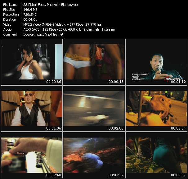 Pitbull Feat. Pharrell Williams video ”Blanco” from dvd ”Rock America Urban May 2009”