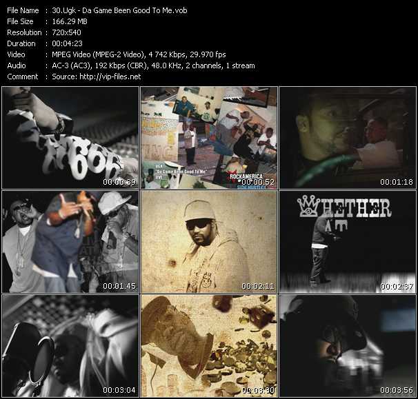 Ugk video ”Da Game Been Good To Me” from dvd ”Rock America Urban May 2009”