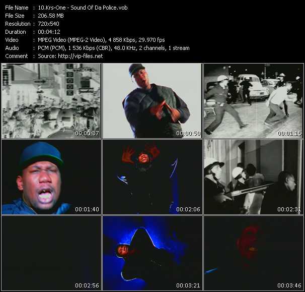 Krs-One video ”Sound Of Da Police” from dvd ”Screenplay VJ-Pro Classic Vision Old Skool Vol.1 April 2005”