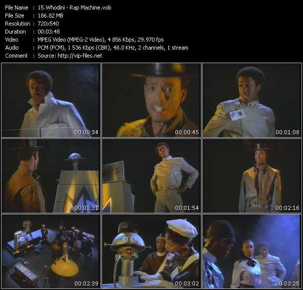 Whodini video ”Rap Machine” from dvd ”Screenplay VJ-Pro Classic Vision Old Skool Vol.1 April 2005”