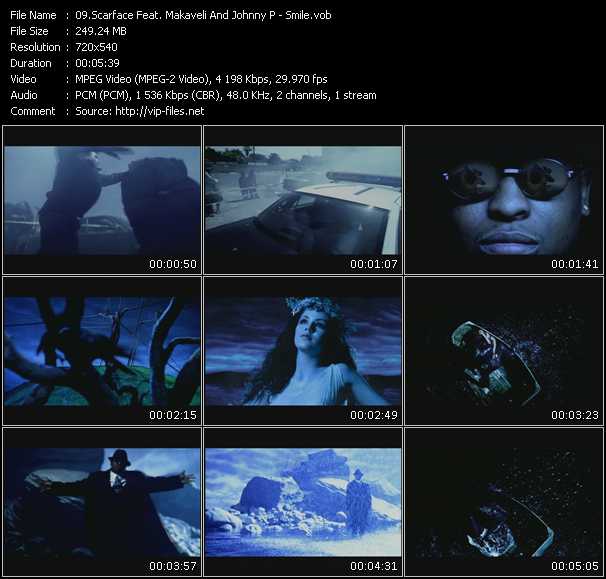 Scarface Feat. Makaveli (2Pac) (Tupac Shakur) And Johnny P. video ”Smile” from dvd ”Screenplay VJ-Pro Classic Vision New Skool Vol.2 April 2009”