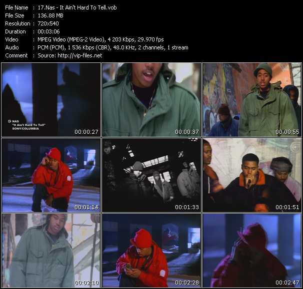 Nas video ”It Ain't Hard To Tell” from dvd ”Screenplay VJ-Pro Classic Vision New Skool Vol.2 April 2009”