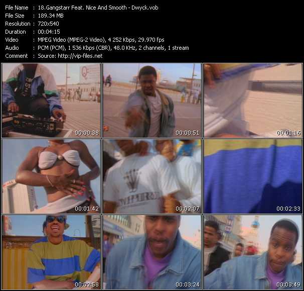 Gang Starr Feat. Nice And Smooth video ”Dwyck” from dvd ”Screenplay VJ-Pro Classic Vision New Skool Vol.2 April 2009”